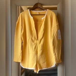 FP Movement by Free People Take the Plunge Shortie Romper XS